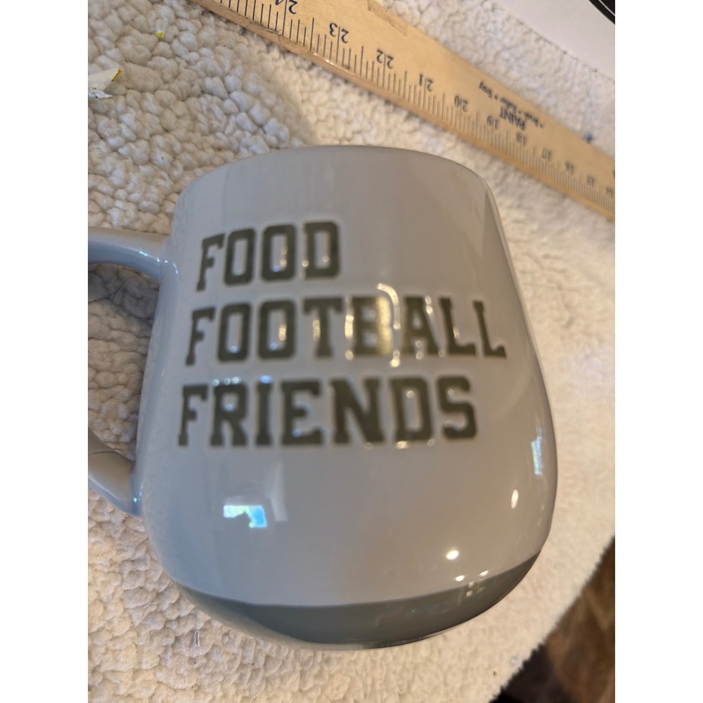 Robert Stanley Food Football Friends Gray Ceramic Coffee Mug Cup Glossy Finish